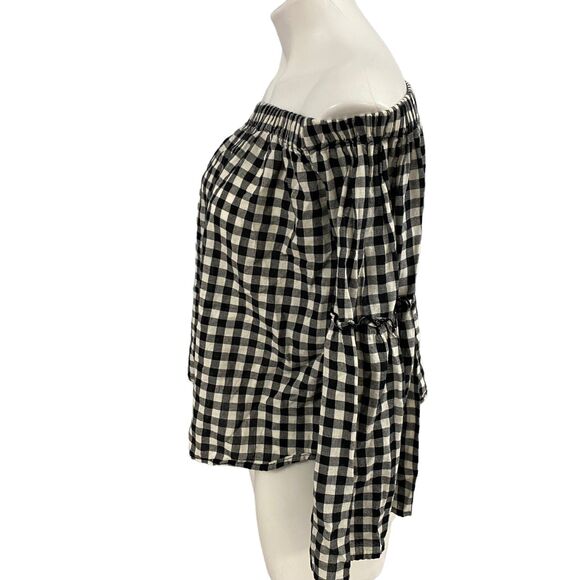 Who What Wear Top Womens Medium Gingham Summer Country Picnic Farm Ranch BBQ - Picture 5 of 14